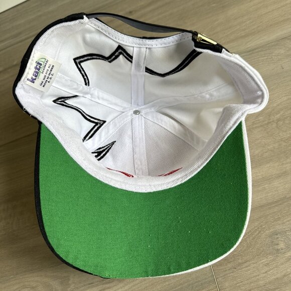 Vintage Chevrolet Shark‎ Tooth Strapback Hat Chevy Baseball Cap 90s White Black - Picture 7 of 12